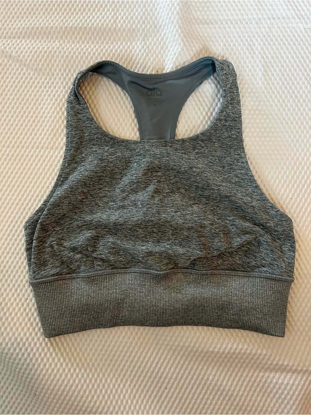 ALO Yoga Gray Racerback High-Support Sports Bra